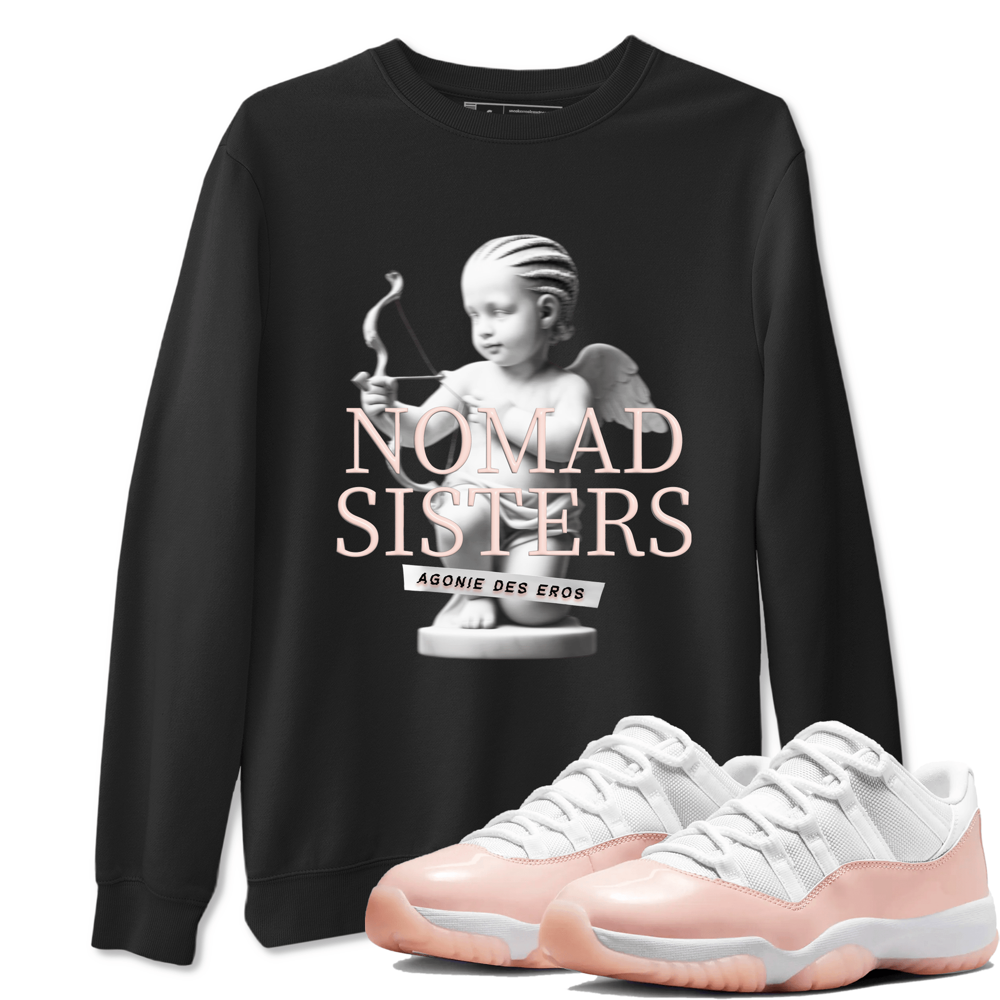 Air Jordan 11 Retro Legend Pink shirts to match jordans Nomad Sisters sneaker match tees Air Jordan 11 Legend Pink SNRT Sneaker Tees streetwear brand Black 1 unisex cotton tee