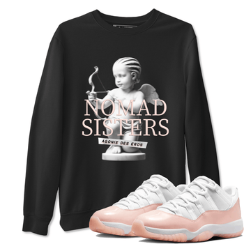 Air Jordan 11 Retro Legend Pink shirts to match jordans Nomad Sisters sneaker match tees Air Jordan 11 Legend Pink SNRT Sneaker Tees streetwear brand Black 1 unisex cotton tee