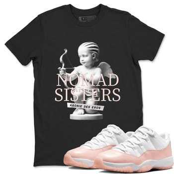 Air Jordan 11 Retro Legend Pink shirts to match jordans Nomad Sisters sneaker match tees Air Jordan 11 Legend Pink SNRT Sneaker Tees streetwear brand Black 1 unisex cotton tee