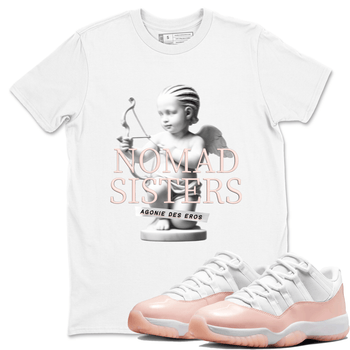 Air Jordan 11 Retro Legend Pink shirts to match jordans Nomad Sisters sneaker match tees Air Jordan 11 Legend Pink SNRT Sneaker Tees streetwear brand White 1 unisex cotton tee