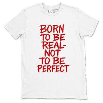 Not Perfect sneaker match t-shirt styled to complete your fit with the Air Force 1 University Red sneakers, shown in White 2.