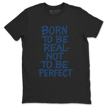 Not Perfect sneaker match t-shirt styled to complete your fit with the Air Jordan 12 French Blue sneakers, shown in Black 2.