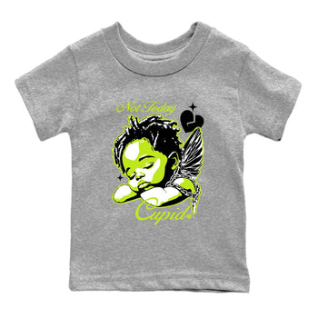 Foams One Black Volt shirts to match jordans Not Today Cupid sneaker match tees Air Foamposite One Black and Volt match shoes to clothes SNRT Sneaker Tees Youth Baby Heather Grey 2 tee