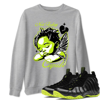 Foams One Black Volt shirts to match jordans Not Today Cupid sneaker match tees Air Foamposite One Black and Volt match shoes to clothes SNRT Sneaker Tees unisex cotton Heather Grey 1 shirts