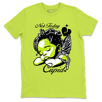 Foams One Black Volt shirts to match jordans Not Today Cupid sneaker match tees Air Foamposite One Black and Volt match shoes to clothes SNRT Sneaker Tees unisex cotton Safety Green 2 shirts