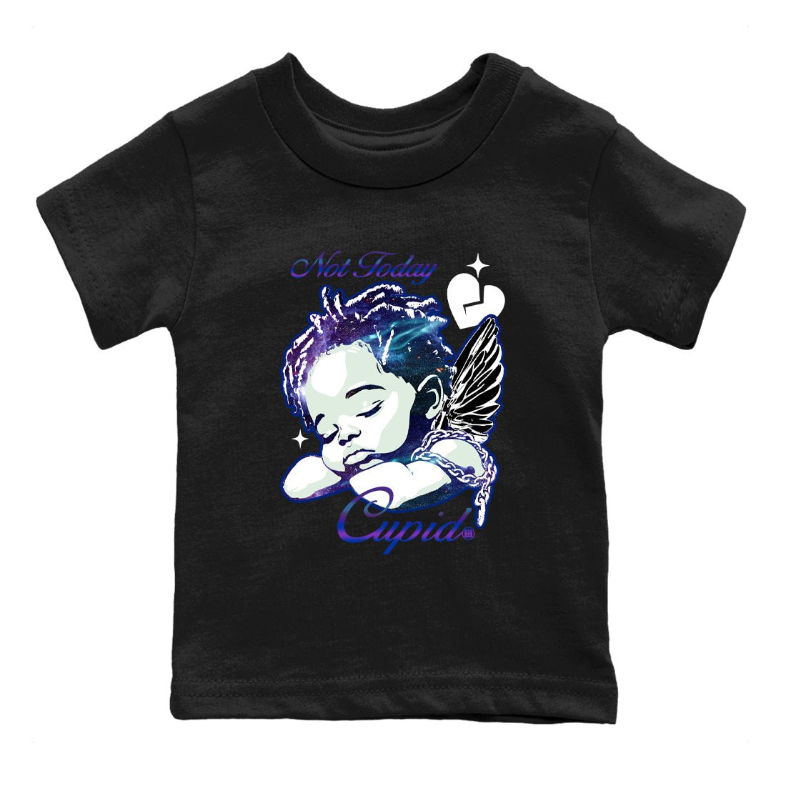 Foams One Galaxy shirts to match jordans Not Today Cupid sneaker match tees Air Foamposite One Galaxy match shoes to clothes SNRT Sneaker Tees Youth Baby Black 2 tee