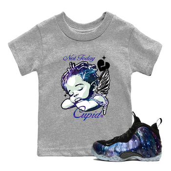 Foams One Galaxy shirts to match jordans Not Today Cupid sneaker match tees Air Foamposite One Galaxy match shoes to clothes SNRT Sneaker Tees Youth Baby Heather Grey 1 tee