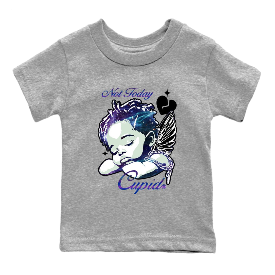 Foams One Galaxy shirts to match jordans Not Today Cupid sneaker match tees Air Foamposite One Galaxy match shoes to clothes SNRT Sneaker Tees Youth Baby Heather Grey 2 tee