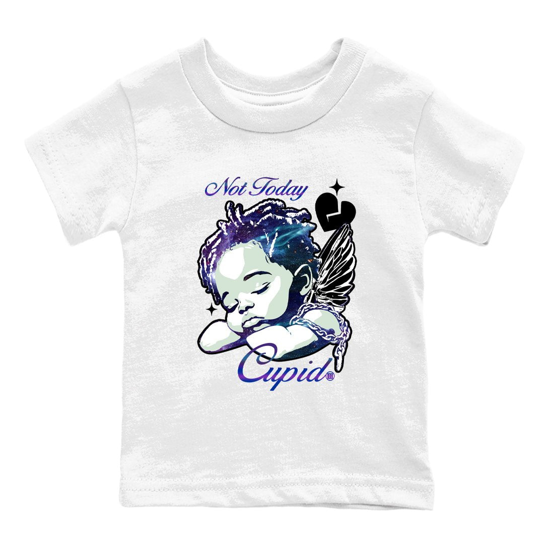 Foams One Galaxy shirts to match jordans Not Today Cupid sneaker match tees Air Foamposite One Galaxy match shoes to clothes SNRT Sneaker Tees Youth Baby White 2 tee