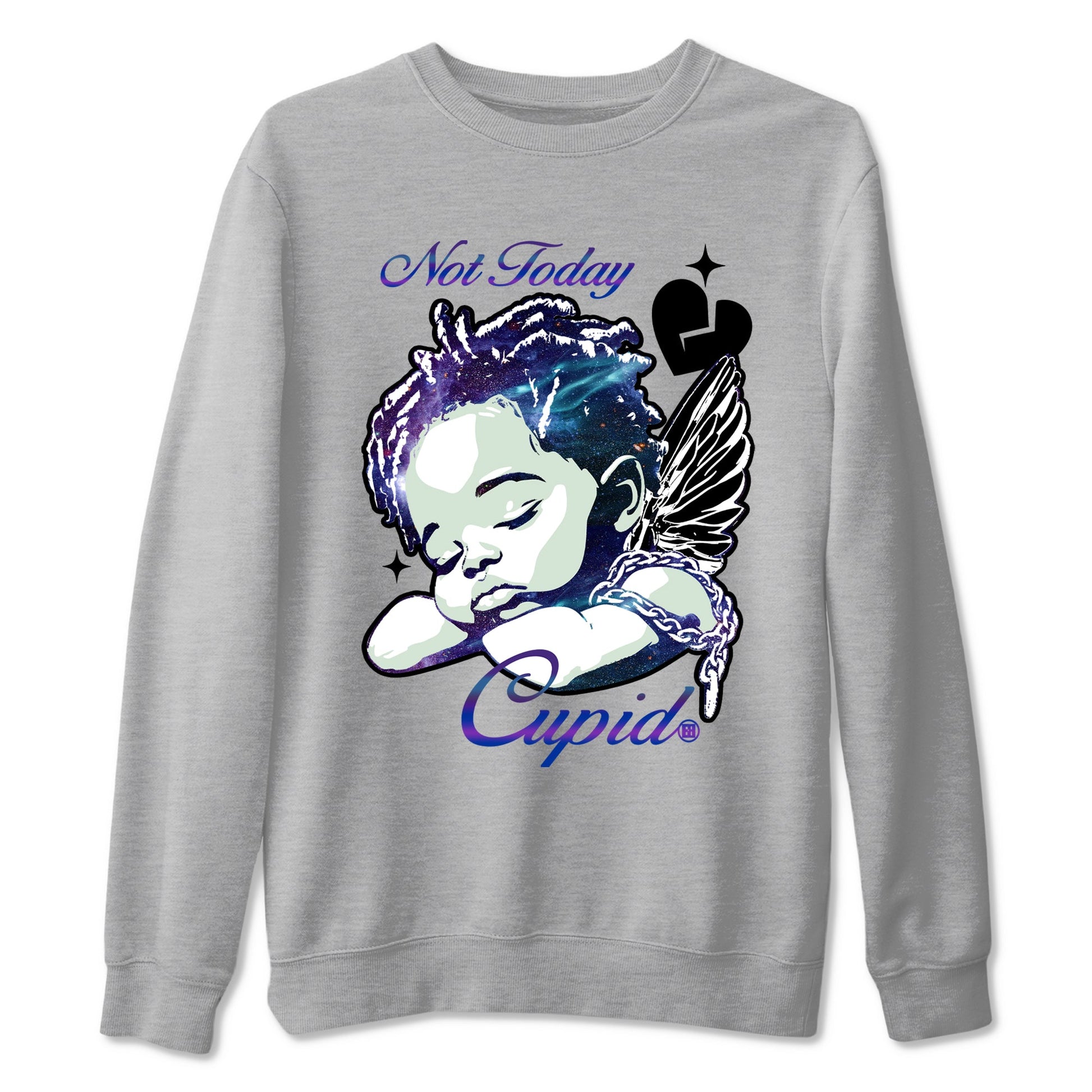 Foams One Galaxy shirts to match jordans Not Today Cupid sneaker match tees Air Foamposite One Galaxy match shoes to clothes SNRT Sneaker Tees unisex cotton Heather Grey 2 shirts