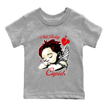 1s Black Toe Reimagined shirts to match jordans Not Today Cupid sneaker match tees Air Jordan 1 Black Toe Reimagined best t shirts to wear with jordans SNRT Sneaker Tees Youth Baby Heather Grey 2 tee