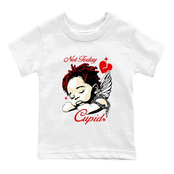 1s Black Toe Reimagined shirts to match jordans Not Today Cupid sneaker match tees Air Jordan 1 Black Toe Reimagined best t shirts to wear with jordans SNRT Sneaker Tees Youth Baby White 2 tee