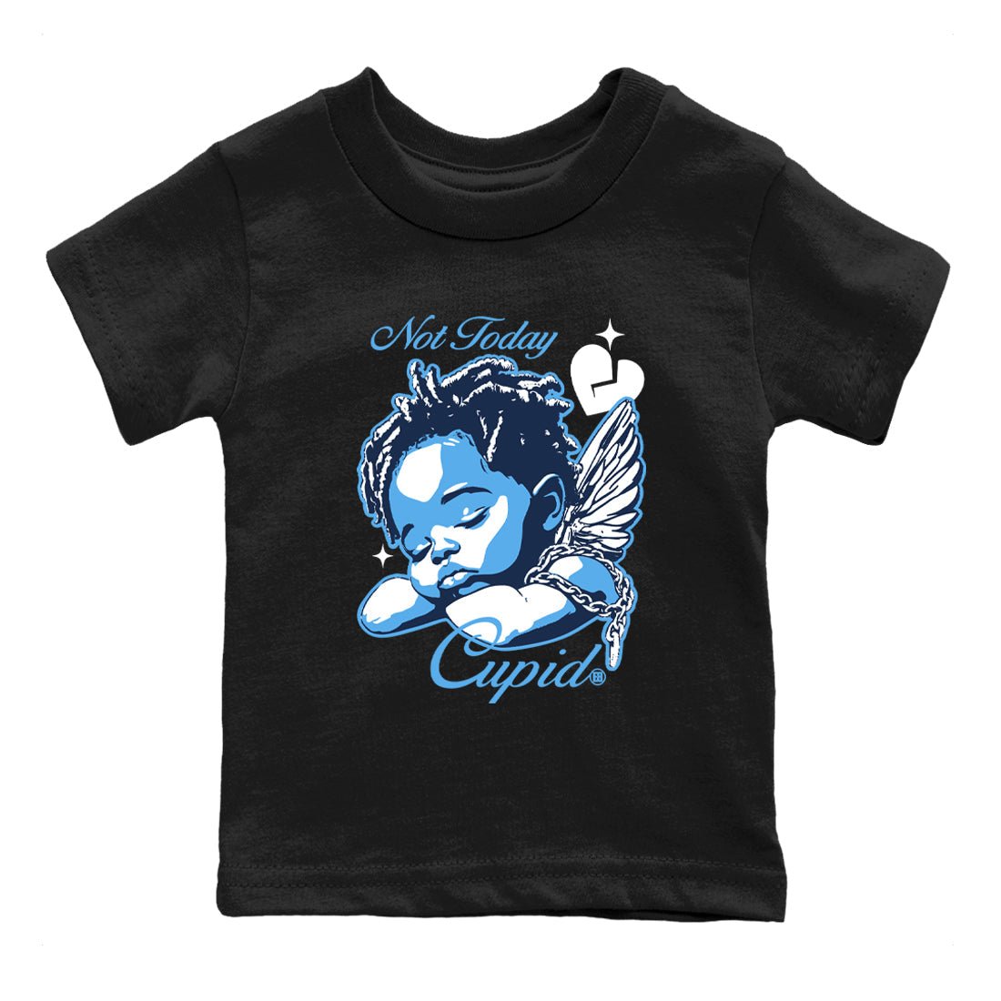 1s Obsidian shirts to match jordans Not Today Cupid shirts to match Jordans AJ1 Retro Low OG Obsidian match shoes to clothes SNRT Sneaker Tees Youth Baby Black 2 tee