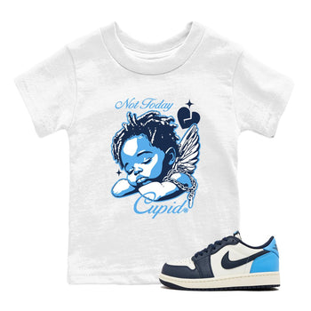 1s Obsidian shirts to match jordans Not Today Cupid shirts to match Jordans AJ1 Retro Low OG Obsidian match shoes to clothes SNRT Sneaker Tees Youth Baby White 1 tee