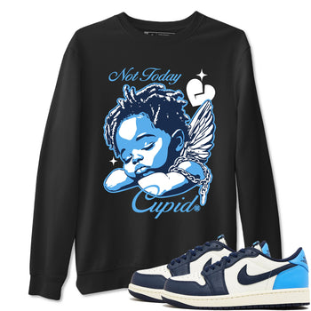 1s Obsidian shirts to match jordans Not Today Cupid shirts to match Jordans AJ1 Retro Low OG Obsidian match shoes to clothes SNRT Sneaker Tees unisex cotton Black 1 shirts