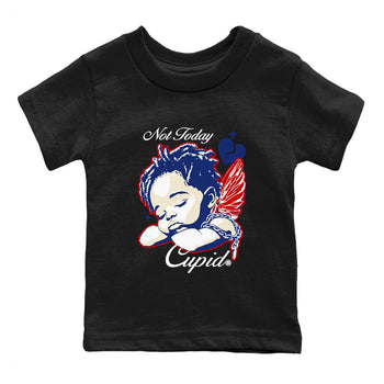 1s Rare Air shirts to match jordans Not Today Cupid sneaker match tees Air Jordan 1 High OG Rare Air Deep Royal Blue match shoes to clothes SNRT Sneaker Tees Youth Baby Black 2 tee