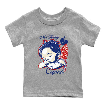 1s Rare Air shirts to match jordans Not Today Cupid sneaker match tees Air Jordan 1 High OG Rare Air Deep Royal Blue match shoes to clothes SNRT Sneaker Tees Youth Baby Heather Grey 2 tee