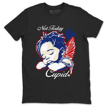 1s Rare Air shirts to match jordans Not Today Cupid sneaker match tees Air Jordan 1 High OG Rare Air Deep Royal Blue match shoes to clothes SNRT Sneaker Tees unisex cotton Black 2 shirts