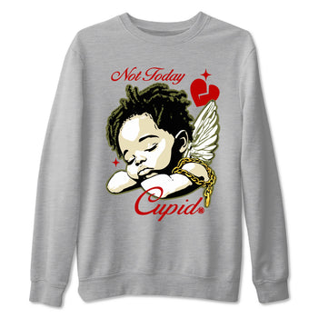 Air Jordan 1 x Travis Scott Medium Olive shirts to match jordans Not Today Cupid sneaker match tees Air Jordan 1 Travis Scott Medium Olive best t shirts to wear with jordans SNRT Sneaker Tees unisex cotton Heather Grey 2 shirts