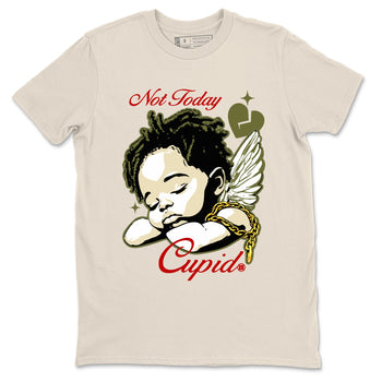 Air Jordan 1 x Travis Scott Medium Olive shirts to match jordans Not Today Cupid sneaker match tees Air Jordan 1 Travis Scott Medium Olive best t shirts to wear with jordans SNRT Sneaker Tees unisex cotton Natural 2 shirts