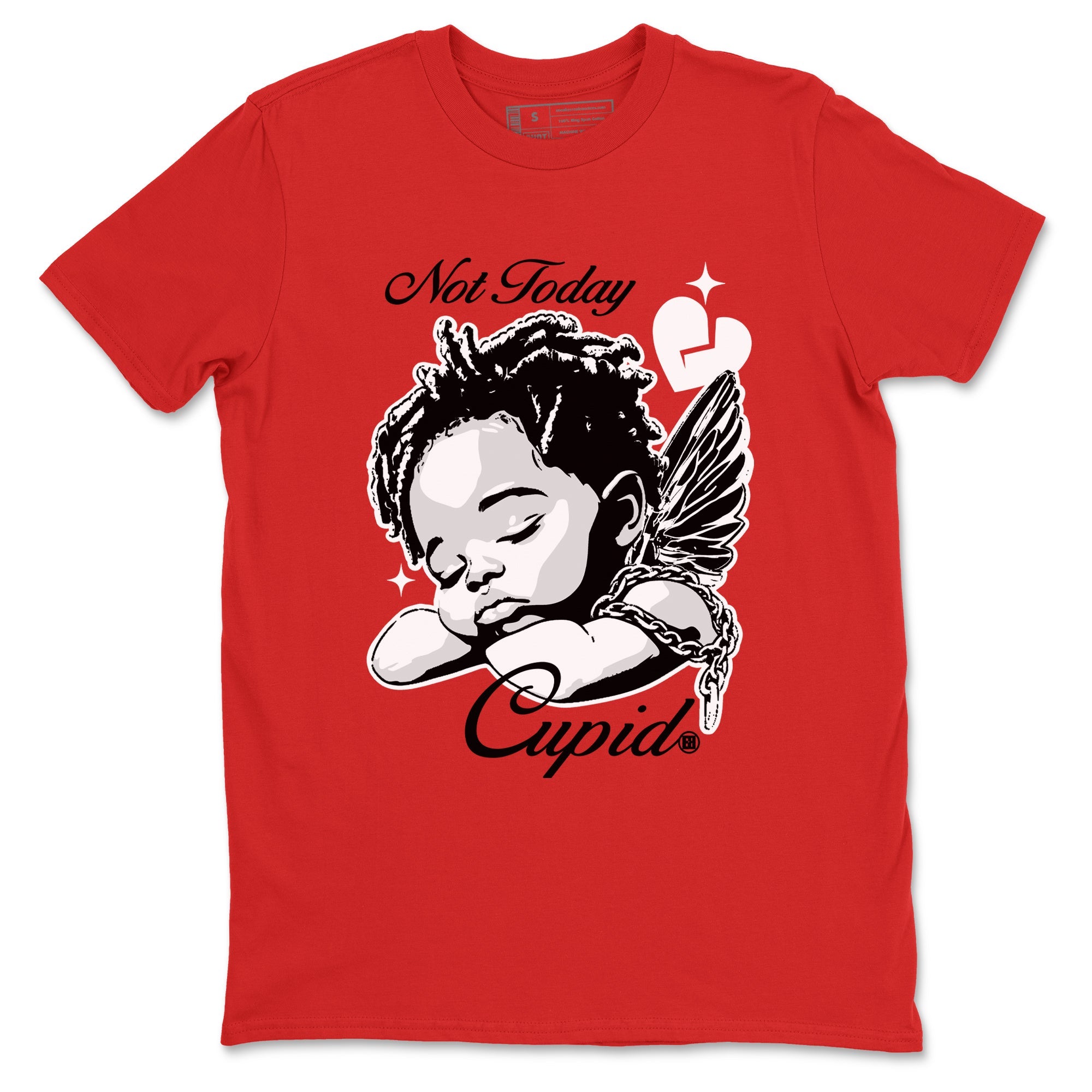 Air Jordan 11 Low Bred sneaker match tee Not Today Cupid sneaker match tees Air Jordan 11 Bred best t-shirts to match jordans SNRT Sneaker Tees unisex cotton Red 2 shirts