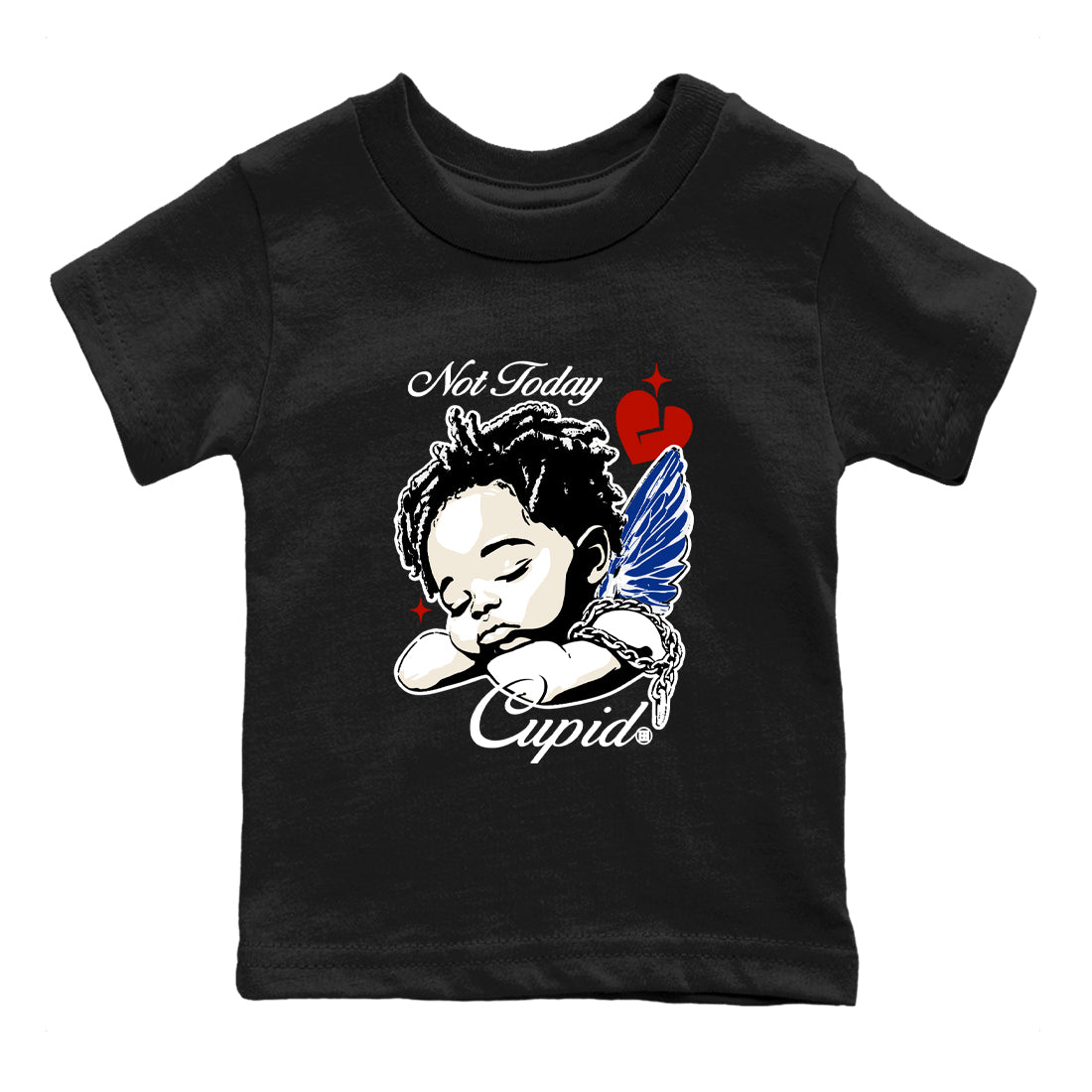 Sneaker Threads – Sneaker Tees To Match Air Jordan 11 Rare Air – Not Today Cupid Youth Graphic Tee Black 2. Perfect for Jordan releases 2025 colorways.