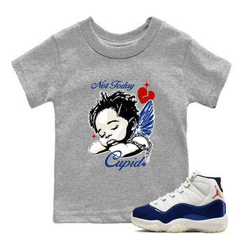 Sneaker Threads – Sneaker Tees To Match Air Jordan 11 Rare Air – Not Today Cupid Youth Graphic Tee Heather Grey 1. Perfect for Jordan releases 2025 colorways.