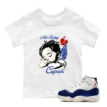 Sneaker Threads – Sneaker Tees To Match Air Jordan 11 Rare Air – Not Today Cupid Youth Graphic Tee White 1. Perfect for Jordan releases 2025 colorways.