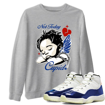 Sneaker Threads – Sneaker Tees To Match Air Jordan 11 Rare Air – Not Today Cupid Graphic Tee Heather Grey 1. Perfect for Jordan releases 2025 colorways.