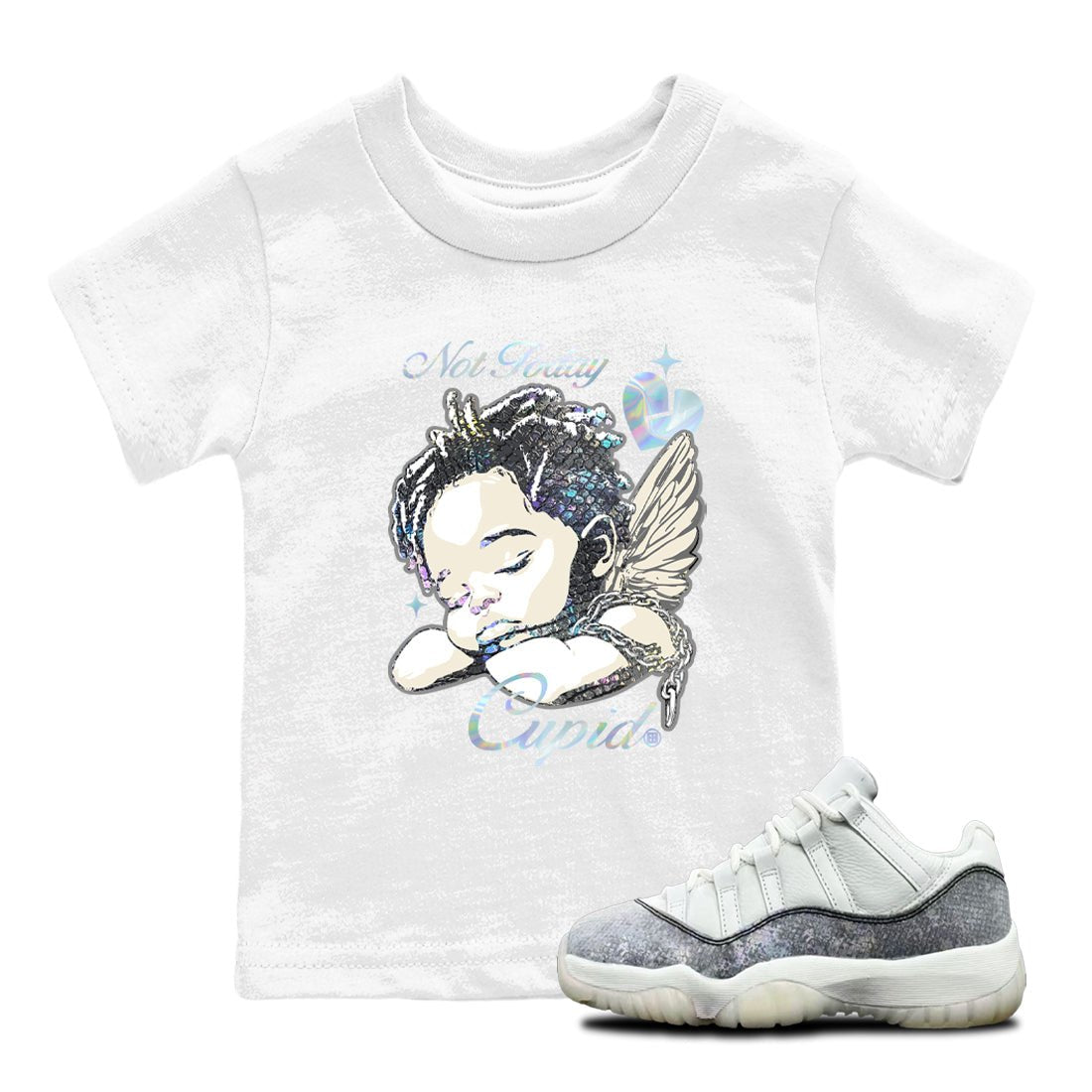 Jordan 11 Low Snake shirts to match jordans Not Today Cupid sneaker match tees Air Jordan 11 Year Of The Snake best t shirts to wear with jordans SNRT Sneaker Tees Youth Baby White 1 tee