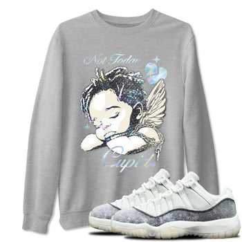 Jordan 11 Low Snake shirts to match jordans Not Today Cupid sneaker match tees Air Jordan 11 Year Of The Snake best t shirts to wear with jordans SNRT Sneaker Tees unisex cotton Heather Grey 1 shirts
