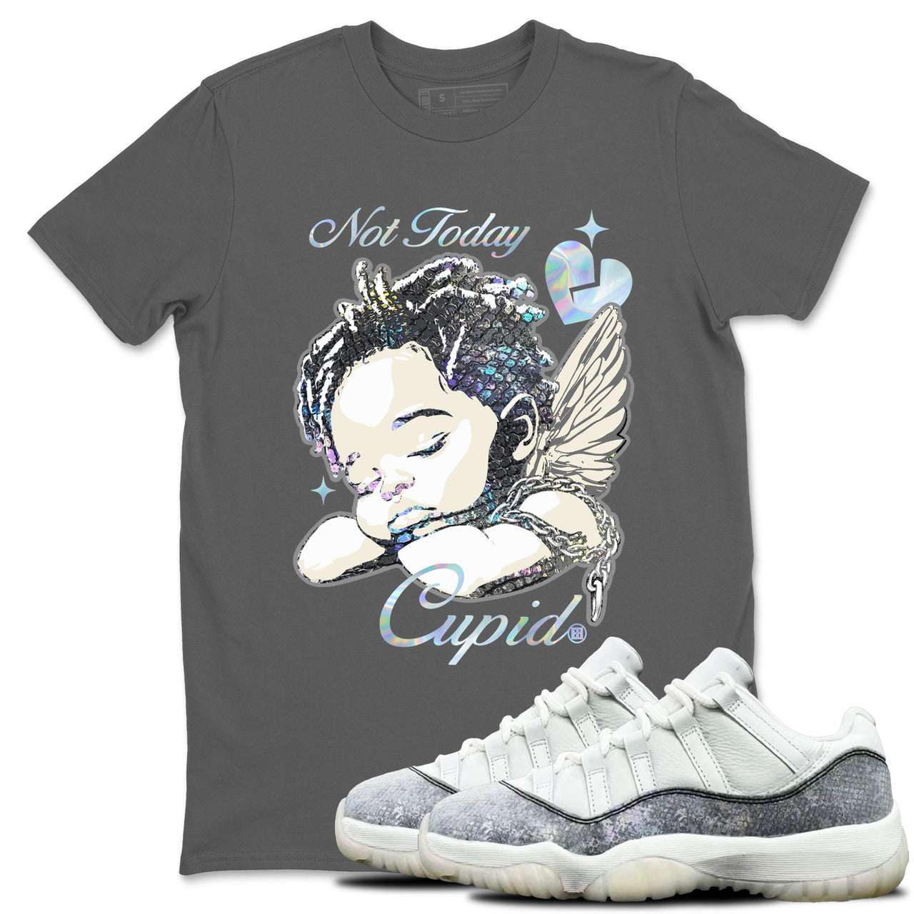 Jordan 11 Low Snake shirts to match jordans Not Today Cupid sneaker match tees Air Jordan 11 Year Of The Snake best t shirts to wear with jordans SNRT Sneaker Tees unisex cotton Cool Grey 1 shirts