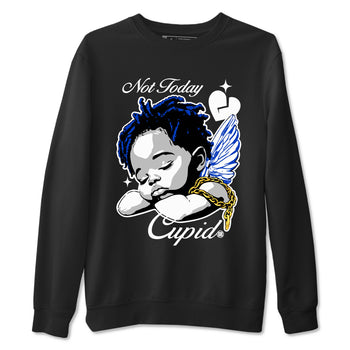 12s Retro Blueberry shirts to match jordans Not Today Cupid sneaker match tees Air Jordan 12 Blueberry best t shirts to wear with jordans SNRT Sneaker Tees unisex cotton Black 2 shirts