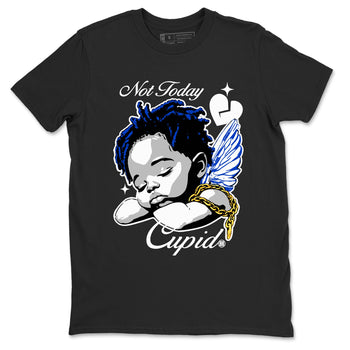 12s Retro Blueberry shirts to match jordans Not Today Cupid sneaker match tees Air Jordan 12 Blueberry best t shirts to wear with jordans SNRT Sneaker Tees unisex cotton Black 2 shirts