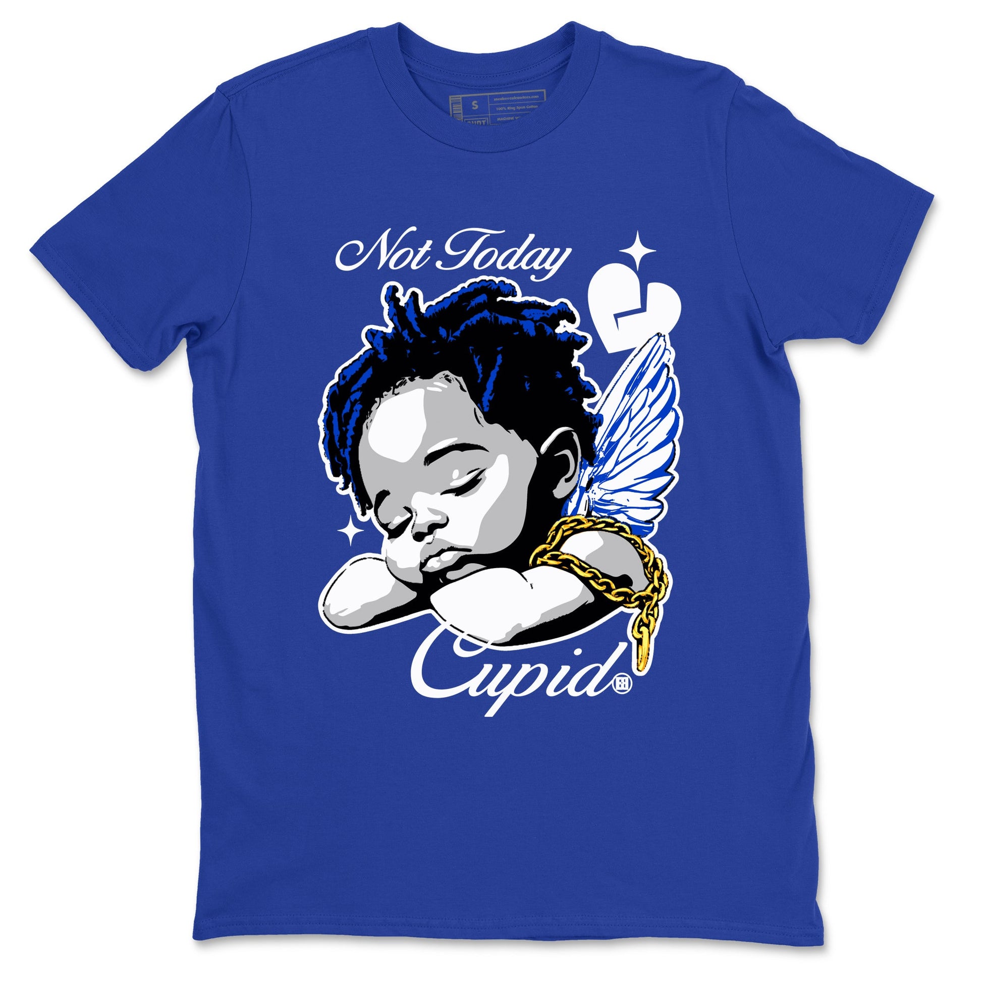 12s Retro Blueberry shirts to match jordans Not Today Cupid sneaker match tees Air Jordan 12 Blueberry best t shirts to wear with jordans SNRT Sneaker Tees unisex cotton Royal Blue 2 shirts
