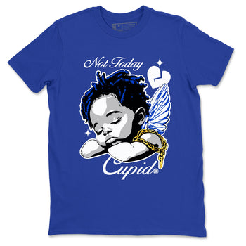 12s Retro Blueberry shirts to match jordans Not Today Cupid sneaker match tees Air Jordan 12 Blueberry best t shirts to wear with jordans SNRT Sneaker Tees unisex cotton Royal Blue 2 shirts