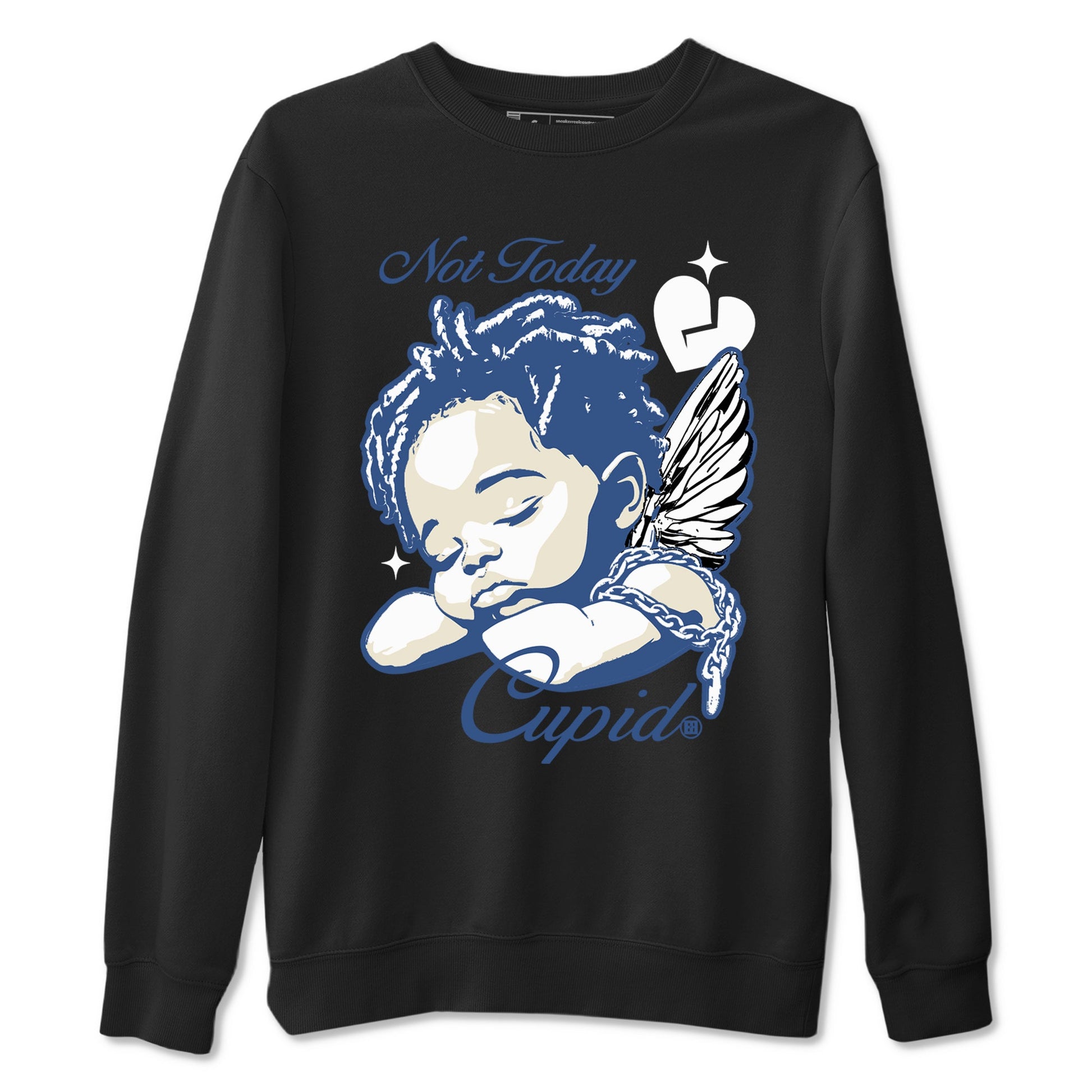 A Ma Maniere Air Jordan 3 Diffused Blue shirts to match jordans Not Today Cupid graphic tee Jordan 3 For The Love best t-shirts to wear with jordans SNRT Sneaker Tees unisex cotton Black 2 shirts