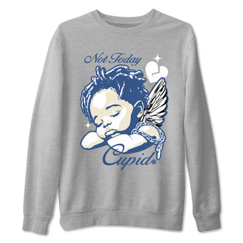 A Ma Maniere Air Jordan 3 Diffused Blue shirts to match jordans Not Today Cupid graphic tee Jordan 3 For The Love best t-shirts to wear with jordans SNRT Sneaker Tees unisex cotton Heather Grey 2 shirts
