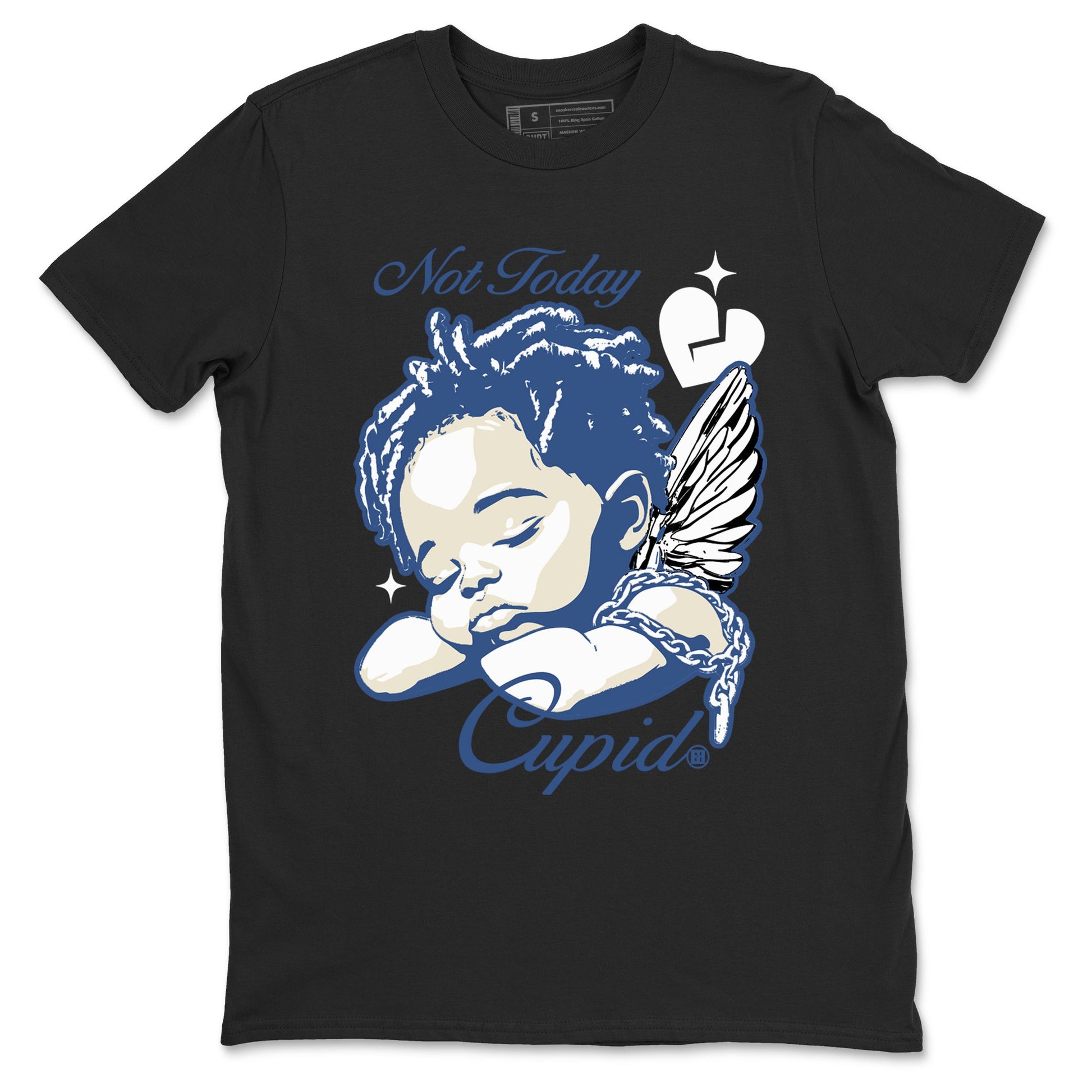 A Ma Maniere Air Jordan 3 Diffused Blue shirts to match jordans Not Today Cupid graphic tee Jordan 3 For The Love best t-shirts to wear with jordans SNRT Sneaker Tees unisex cotton Black 2 shirts