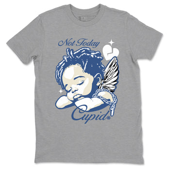 A Ma Maniere Air Jordan 3 Diffused Blue shirts to match jordans Not Today Cupid graphic tee Jordan 3 For The Love best t-shirts to wear with jordans SNRT Sneaker Tees unisex cotton Heather Grey 2 shirts
