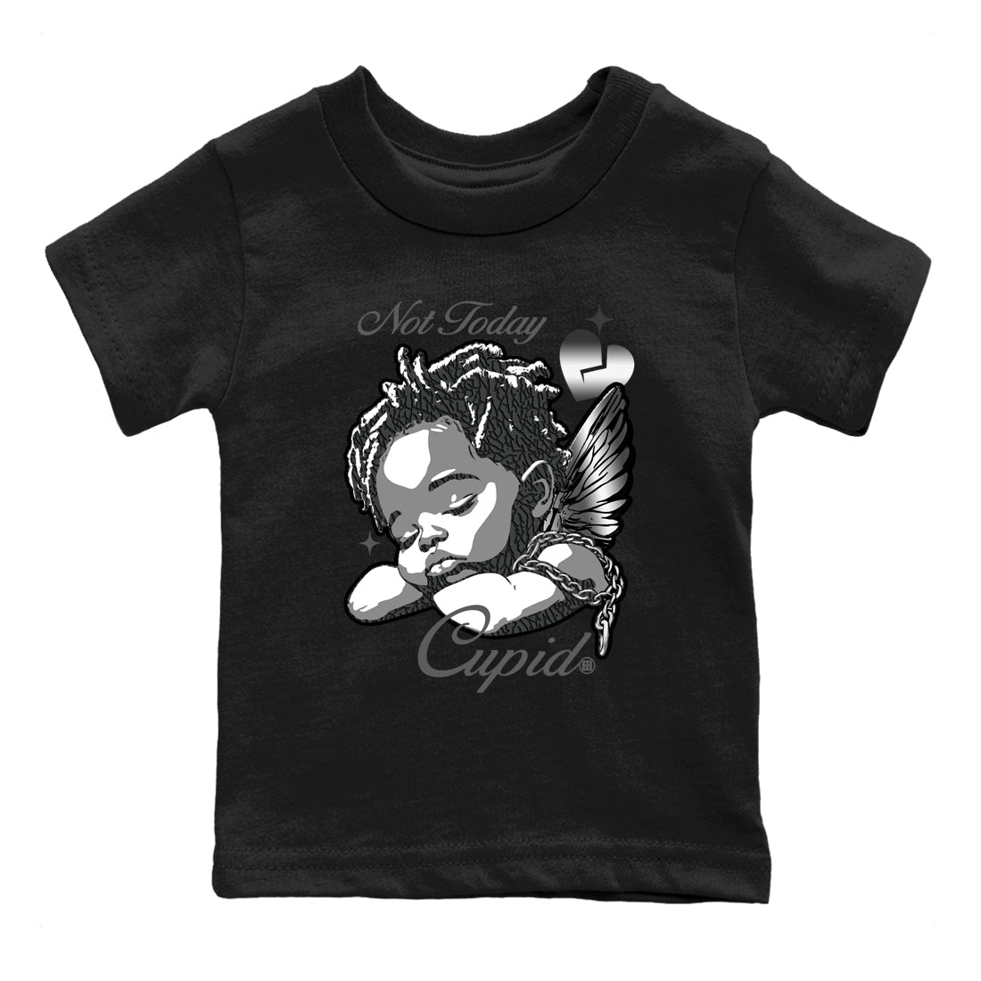 Air Jordan 3 Black Cat shirts to match jordans Not Today Cupid sneaker match tees Jordan 3 Retro Black Cat best t shirts to wear with jordans SNRT Sneaker Tees Youth Baby Black 2 tee