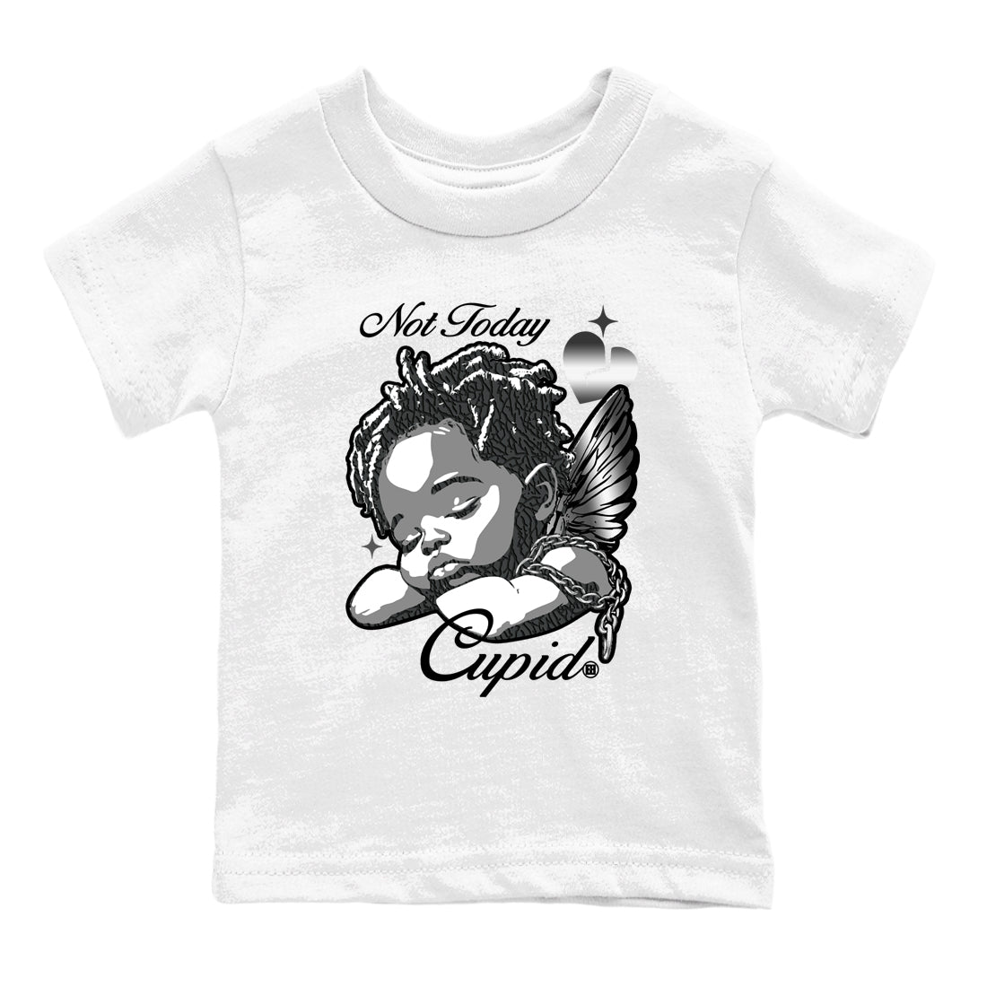 Air Jordan 3 Black Cat shirts to match jordans Not Today Cupid sneaker match tees Jordan 3 Retro Black Cat best t shirts to wear with jordans SNRT Sneaker Tees Youth Baby White 2 tee
