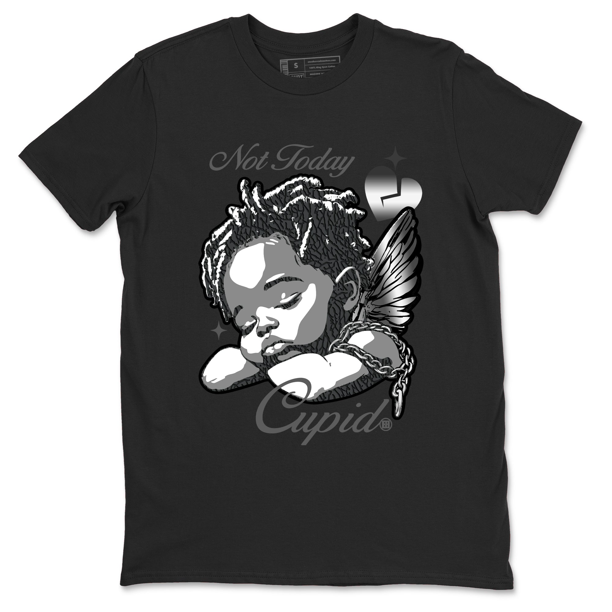 Air Jordan 3 Black Cat shirts to match jordans Not Today Cupid sneaker match tees Jordan 3 Retro Black Cat best t shirts to wear with jordans SNRT Sneaker Tees unisex cotton Black 2 shirts
