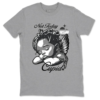 Air Jordan 3 Black Cat shirts to match jordans Not Today Cupid sneaker match tees Jordan 3 Retro Black Cat best t shirts to wear with jordans SNRT Sneaker Tees unisex cotton Heather Grey 2 shirts