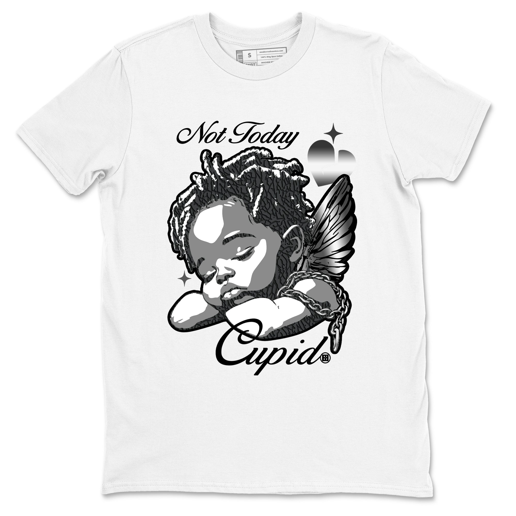 Air Jordan 3 Black Cat shirts to match jordans Not Today Cupid sneaker match tees Jordan 3 Retro Black Cat best t shirts to wear with jordans SNRT Sneaker Tees unisex cotton White 2 shirts