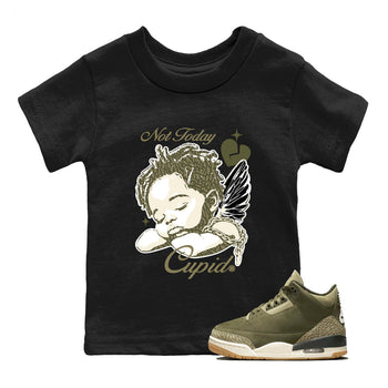 Sneaker Threads – Sneaker Threads To Match Air Jordan 3 Family Affair Shoes – Not Today Cupid Kids T-Shirt Black 1