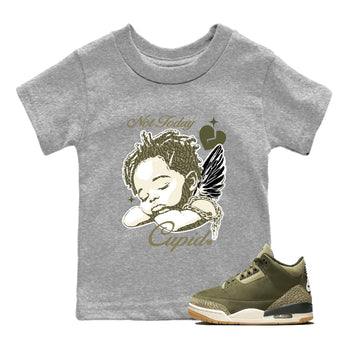Sneaker Threads – Sneaker Threads To Match Air Jordan 3 Family Affair Shoes – Not Today Cupid Kids T-Shirt Heather Grey 1