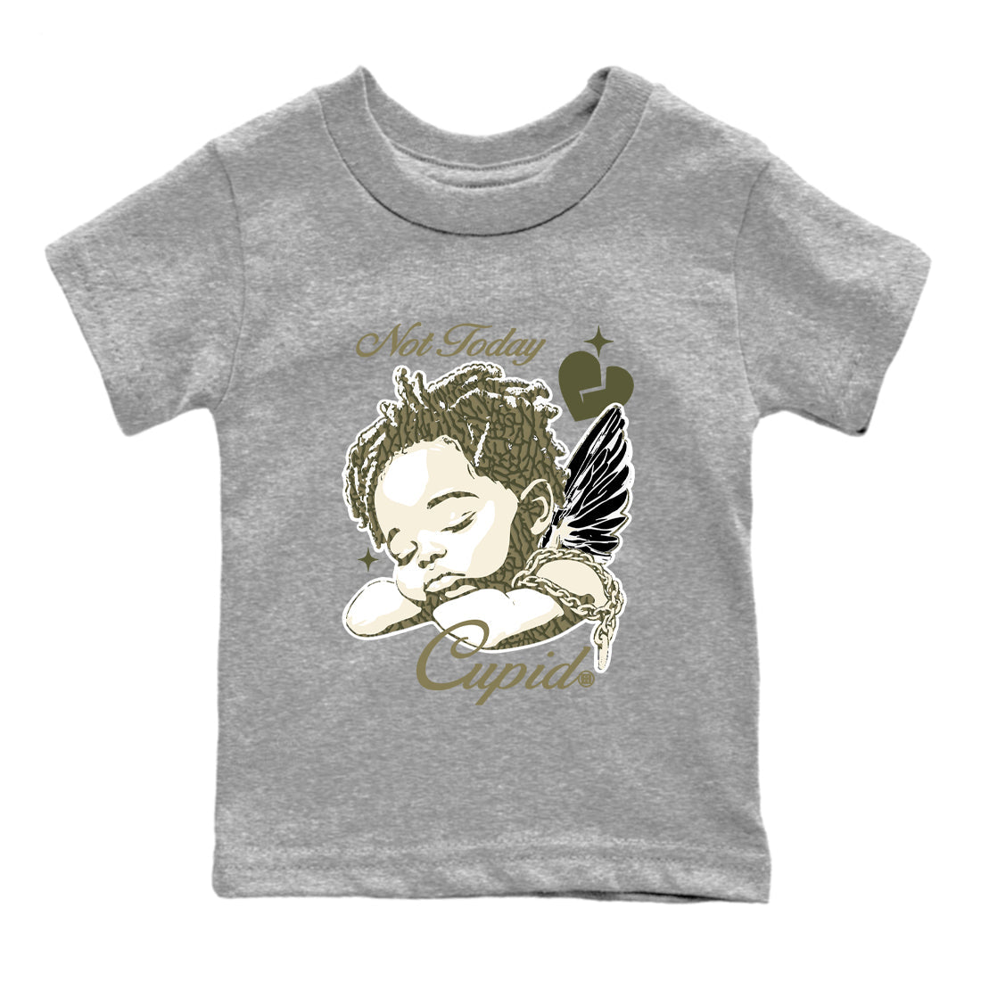 Sneaker Threads – Sneaker Threads To Match Air Jordan 3 Family Affair Shoes – Not Today Cupid Kids T-Shirt Heather Grey 2