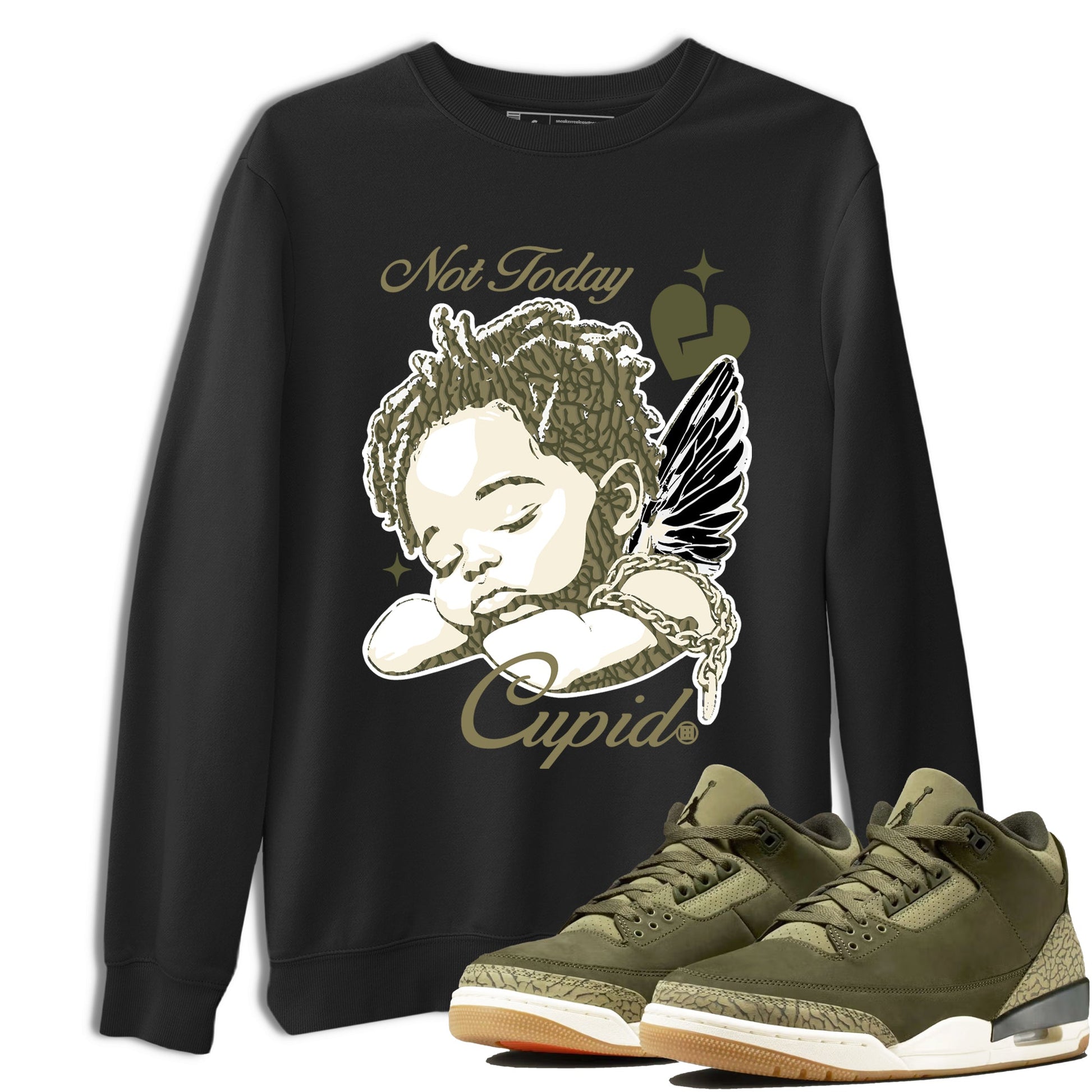 Sneaker Threads – Sneaker Threads To Match Air Jordan 3 Family Affair Shoes – Not Today Cupid Tee Black 1