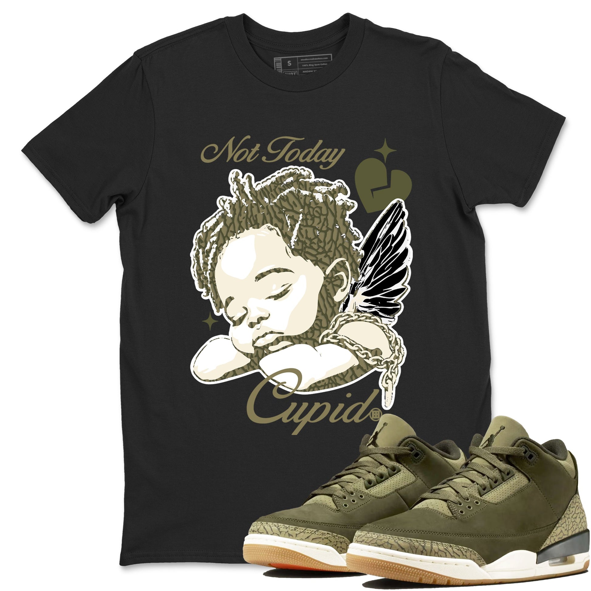 Sneaker Threads – Sneaker Threads To Match Air Jordan 3 Family Affair Shoes – Not Today Cupid Tee Black 1